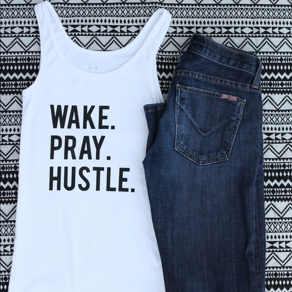 *NWT* WAKE. PRAY. HUSTLE. Tank top - Picture 2 of 2